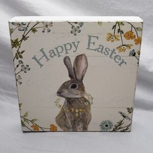 Quill to Paper Distressed Spring Wall Box Art Rabbit USA Shelf Sitter Easter
